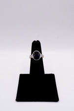 Load image into Gallery viewer, Oval Sapphire 18k White Gold Ring