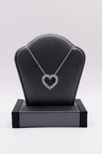 Load image into Gallery viewer, 14k White Gold 1.04 Ct Diamond Heart Pendant