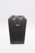 Load image into Gallery viewer, 14k white Gold 3 Diamond Pendant Necklace

