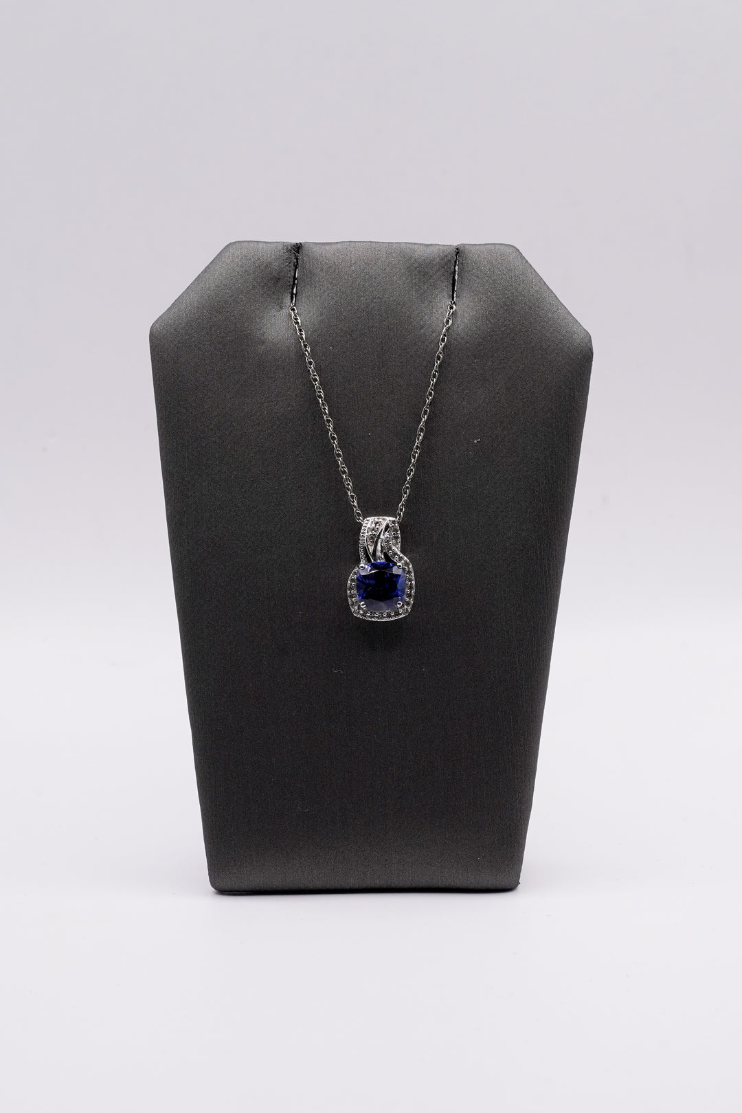 Sapphire and Diamond Pendant Necklace