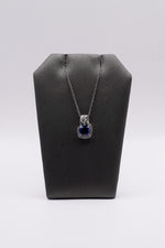 Load image into Gallery viewer, Sapphire and Diamond Pendant Necklace
