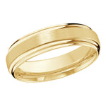 Load image into Gallery viewer, This classic 6mm white gold wedding ring features a satin center and high polish double grooved edges.
