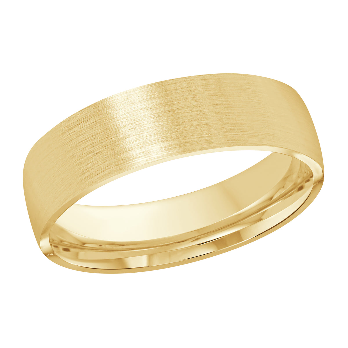 This classic 6mm white gold wedding ring features a stunning satin finish